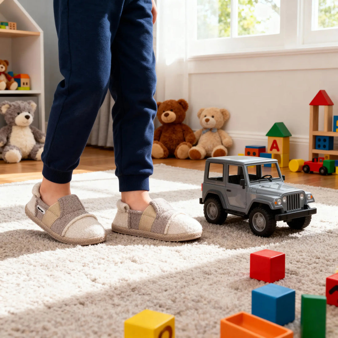 So finden Eltern rutschfeste Hausschuhe für Kita und Zuhause
