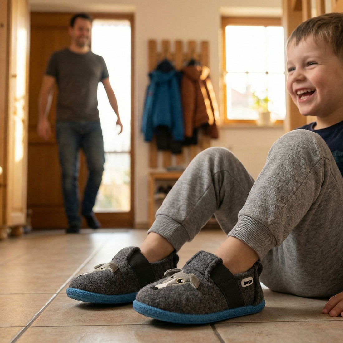 Woran erkennst du, dass Kinderhausschuhe zu kurz sind?
