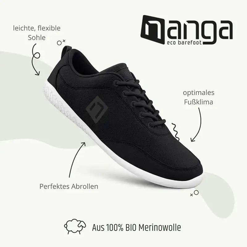 MERINO Eco Barefoot Women - Schwarz