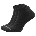 Merino Wool Sneaker Socken in schwarz