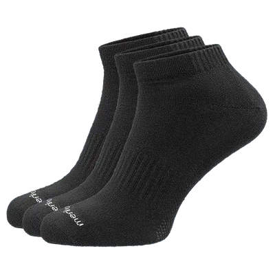 Sneaker Socken Meriono Wolle in schwarz