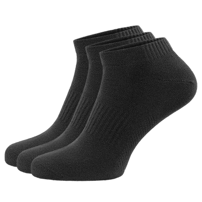 Sneaker Socken Baumwolle in schwarz