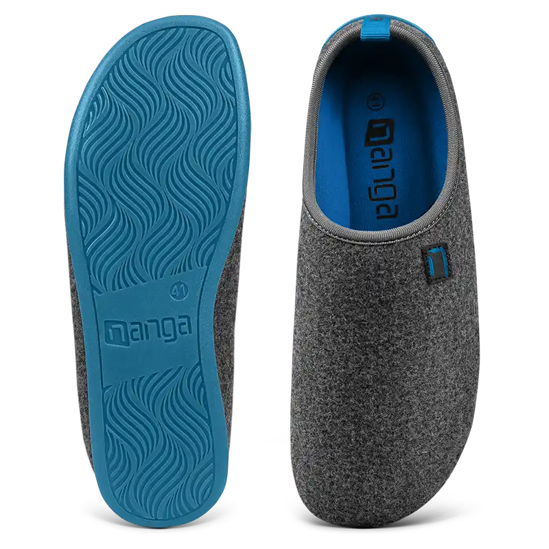 Wool Slipper blau