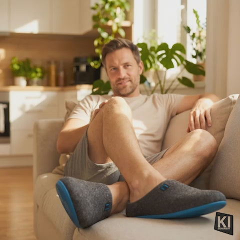 Video laden: Wool Slipper blau