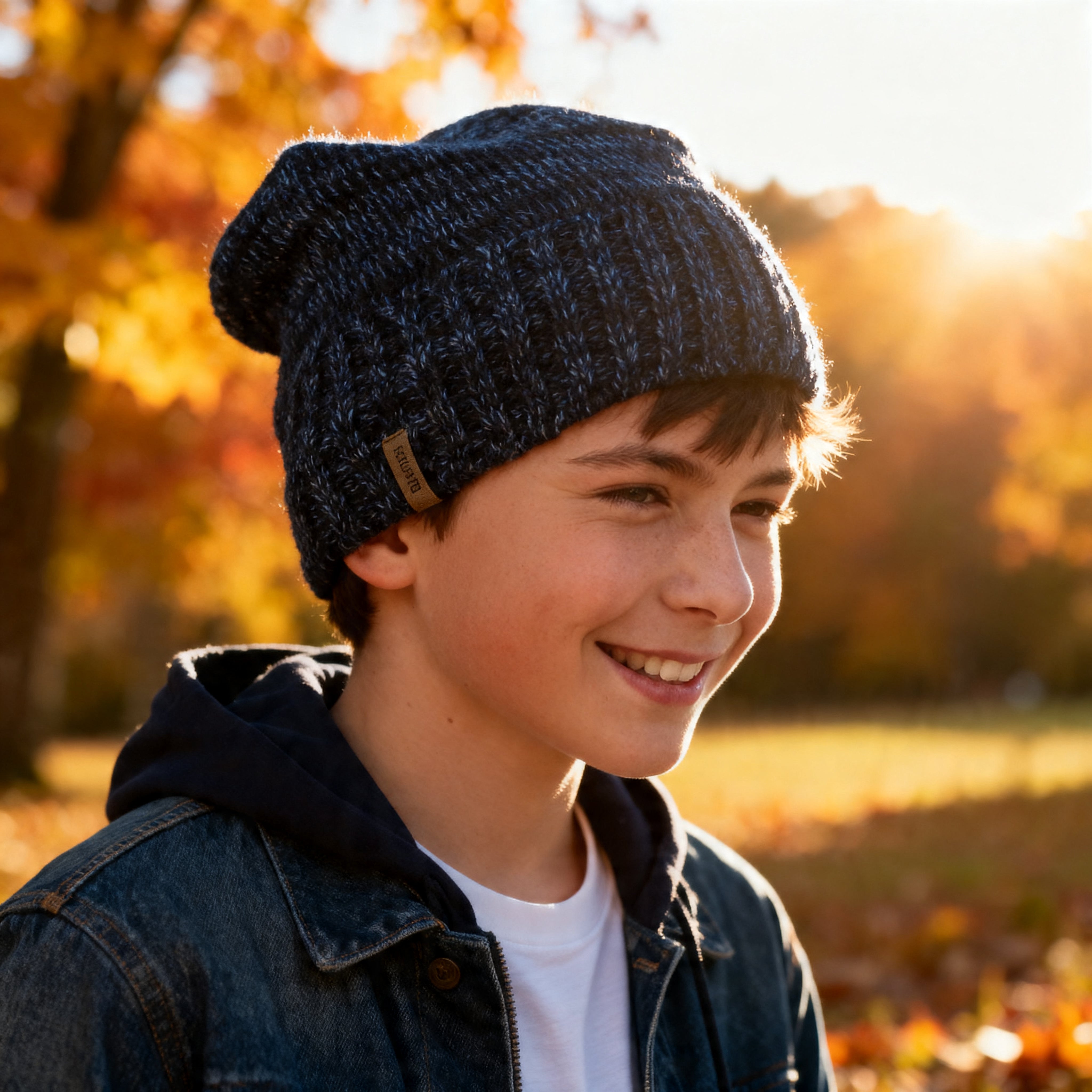 Long beanie Geistal in dark blue