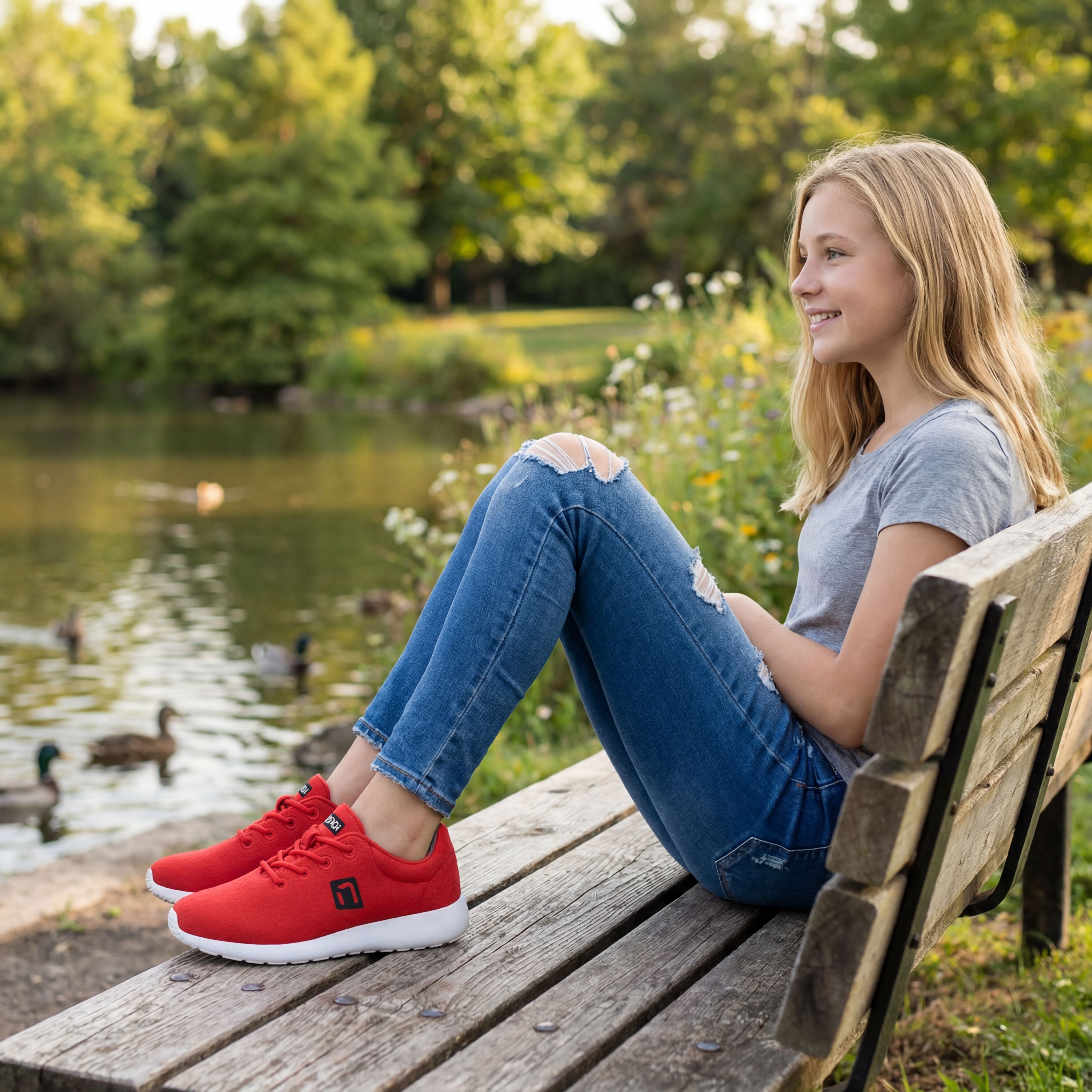 MERINO Sneakers Women - Red