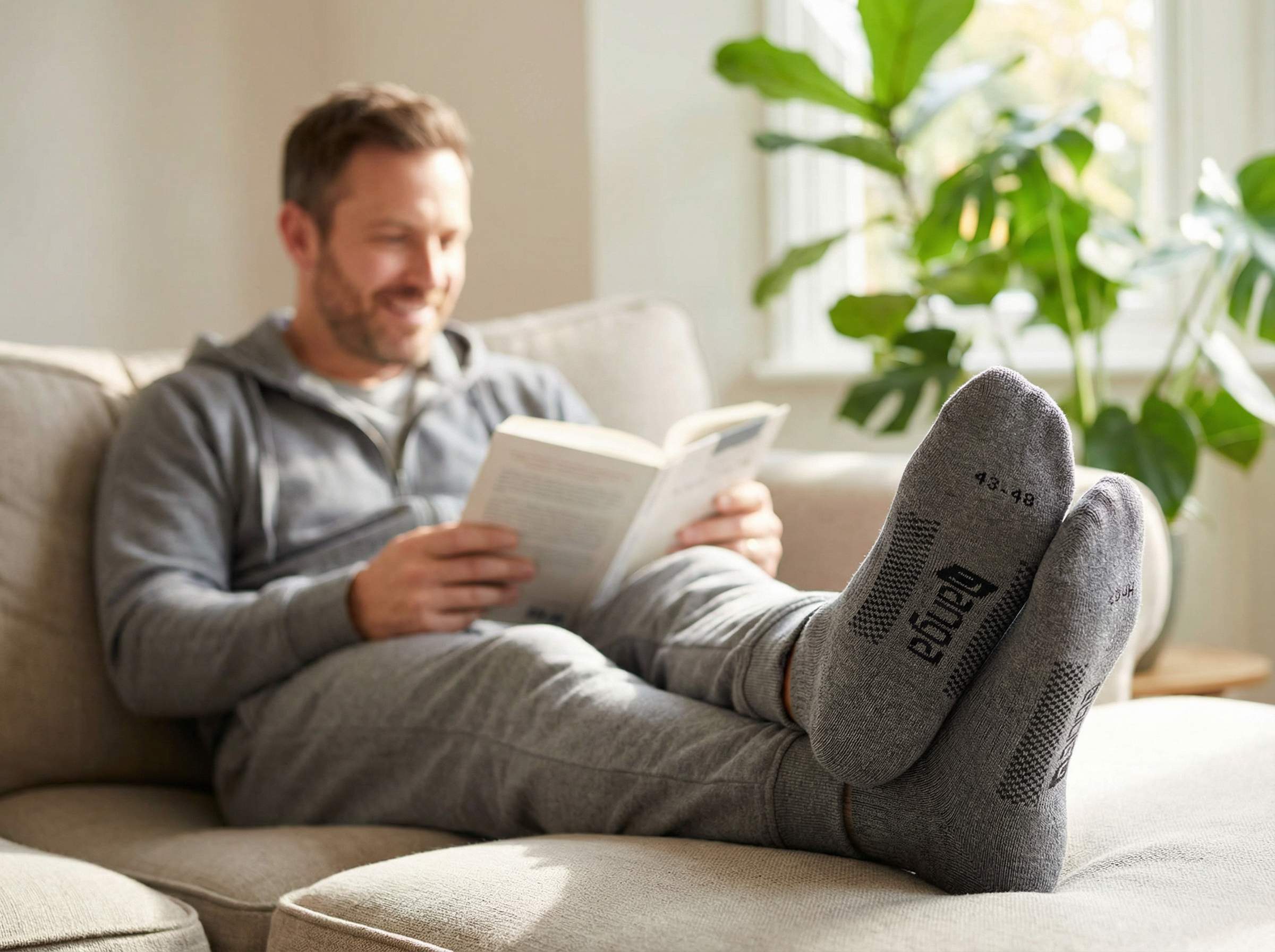 Organic Sneaker Socken Baumwolle in grau