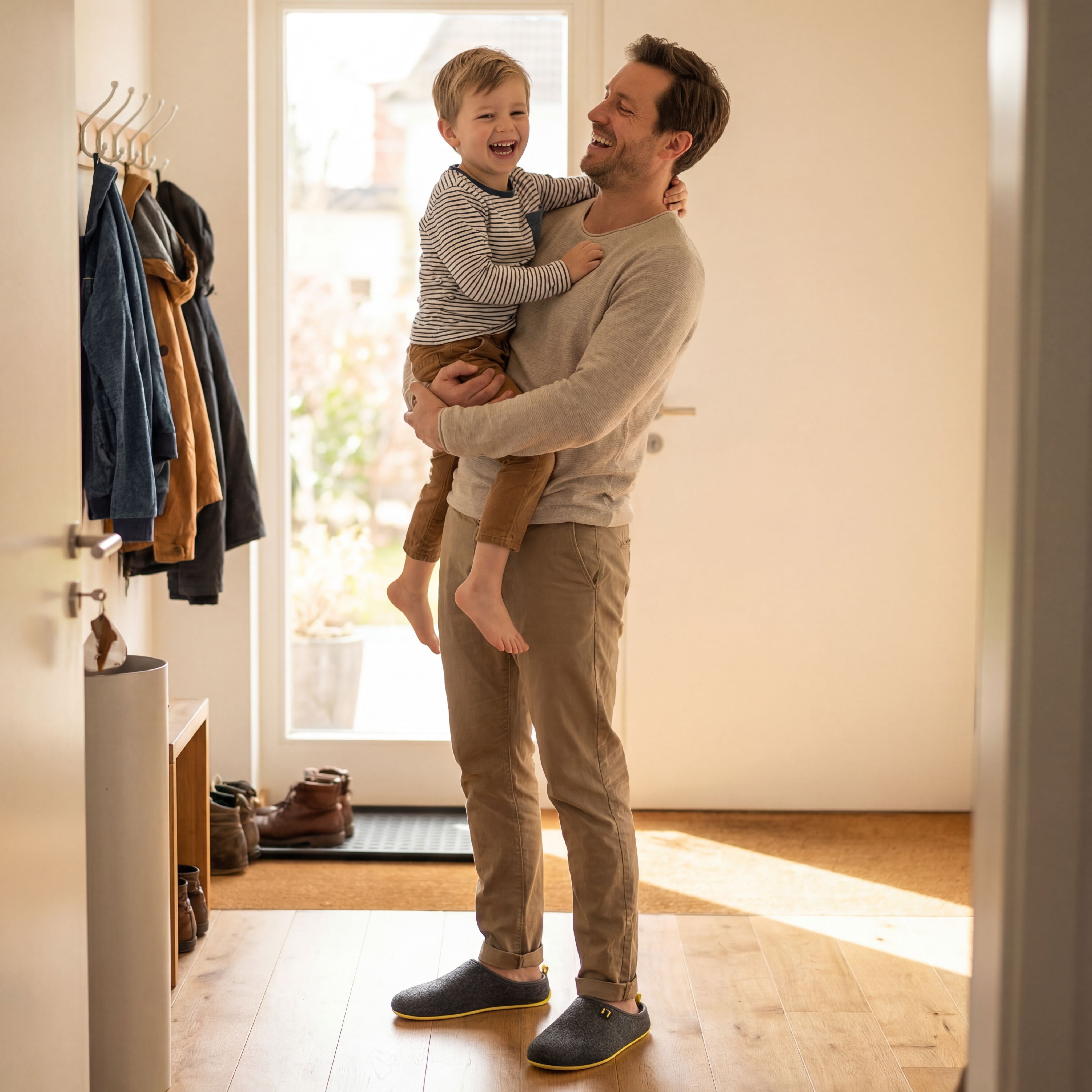 Wool slippers yellow